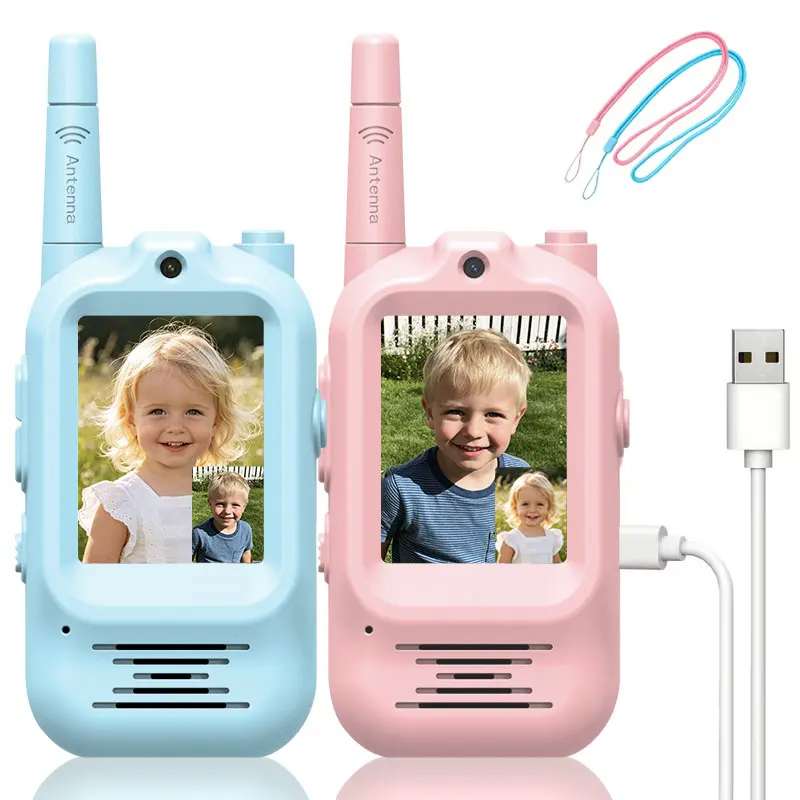 Outdoor Adventure Video - 2 talkies-walkies vidéo pour enfants, rechargeables,