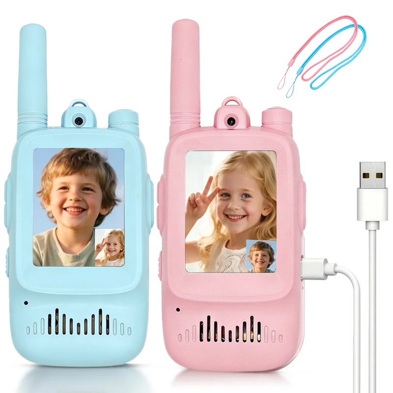 Outdoor Adventure Video - 2 talkies-walkies vidéo pour enfants, rechargeables,